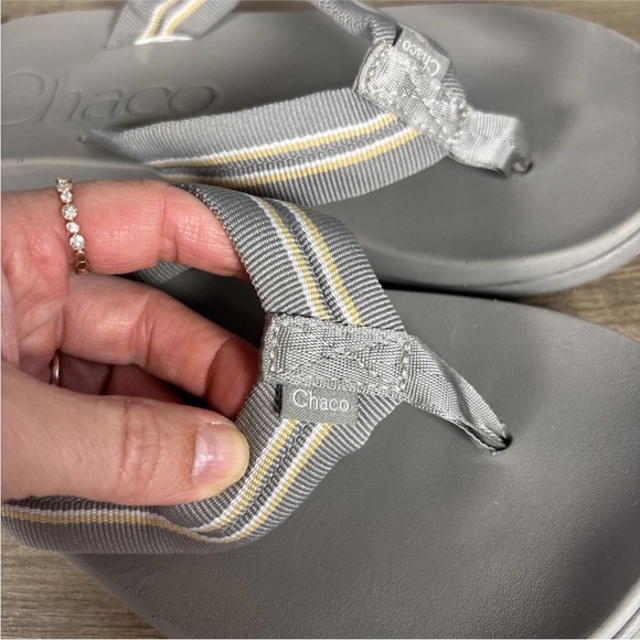 Chaco Men’s Chillos Flip Flops Sandals Gray Size 7 - Picture 3 of 9